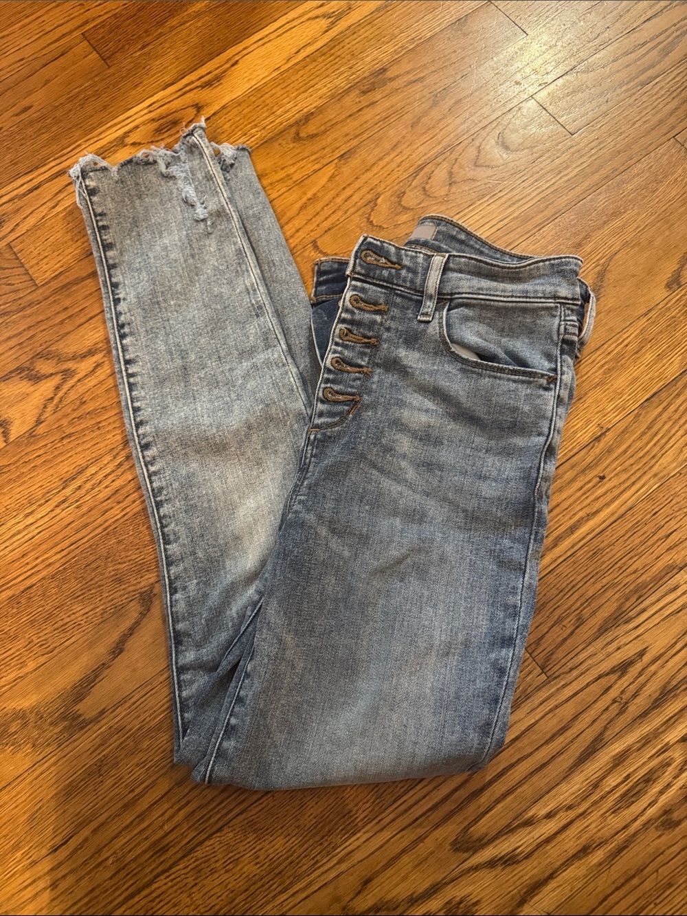 Joe's Jeans Women's Light Blue High-Rise Button-Fly Skinny Jeans